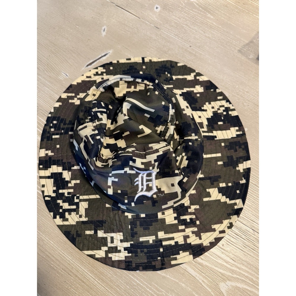 MLB Detroit Tigers Camouflage Camo SGA Bucket Hat Game Day Promo Coney Island